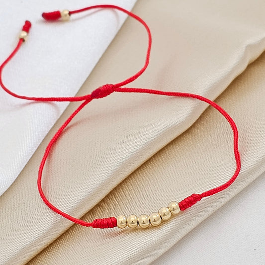 MJ PULSERA GOLD #3 SENCILLA ROJA