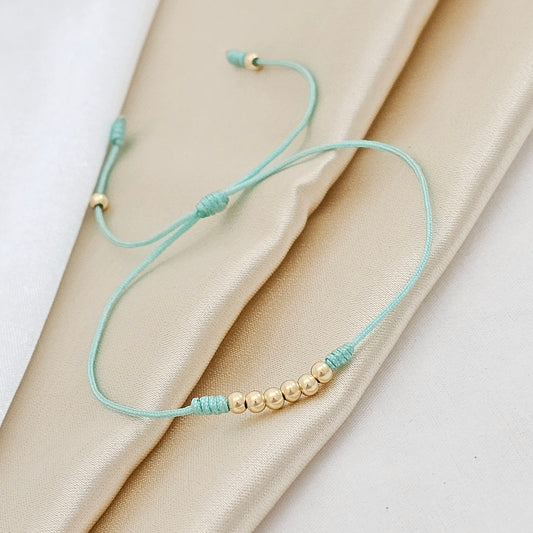 MJ PULSERA GOLD #3 SENCILLA VERDE MENTA