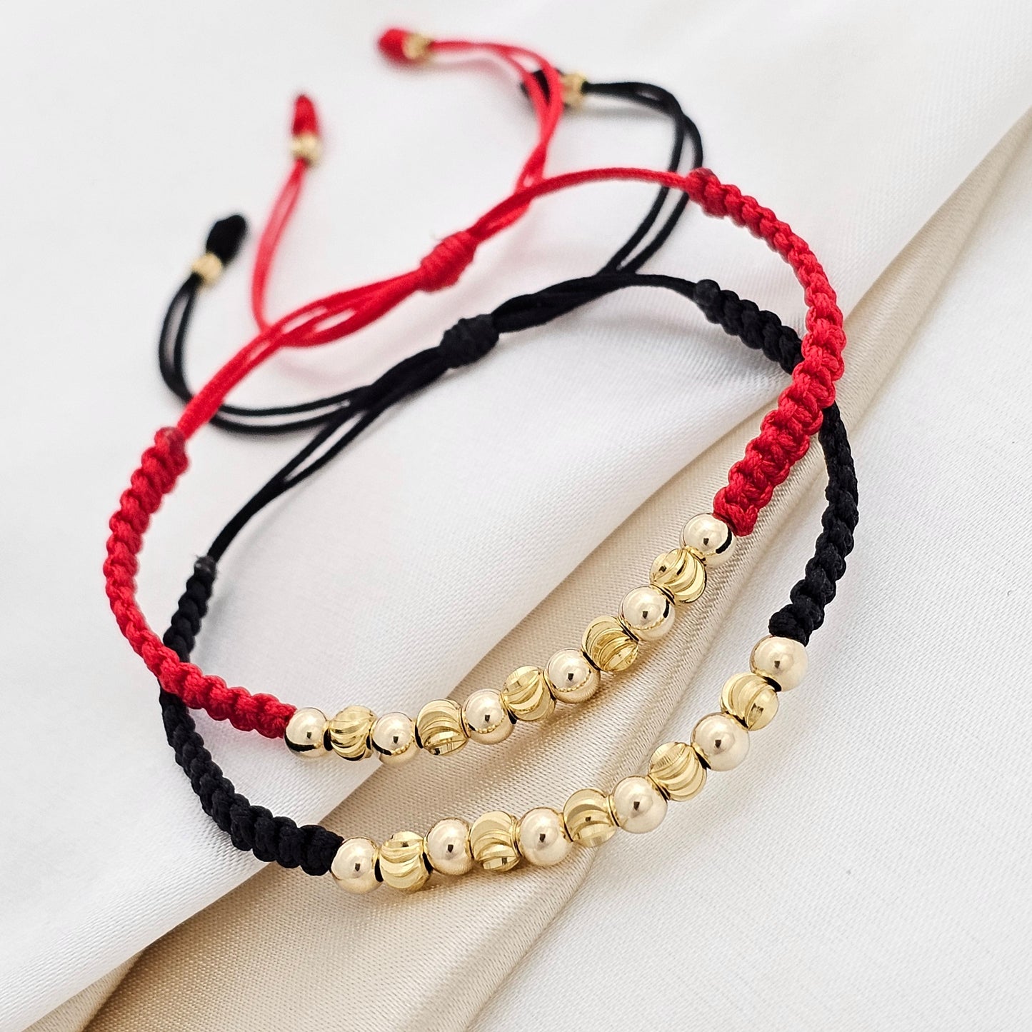 MJ PULSERA GOLD DUO ITALIANO # 3,4 DORA# 4 ROJA NEGRA