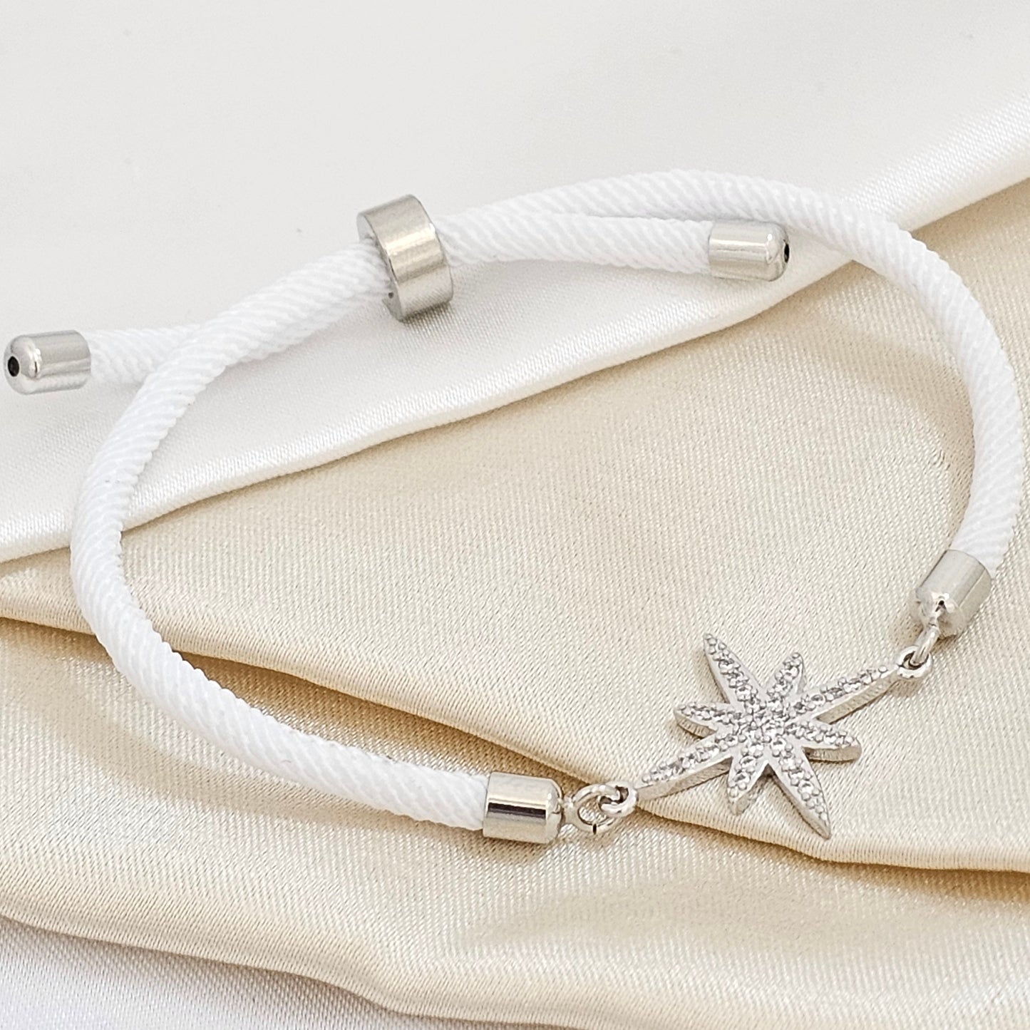 PULSERA BLANC C/ HERRAJE ESTRELLA PLATEADA