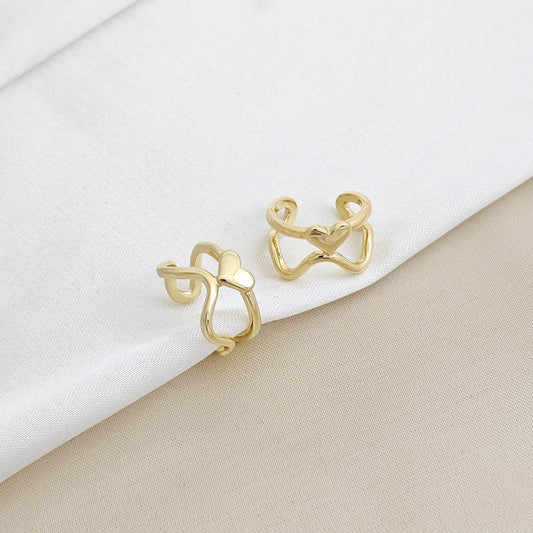 EARCUFF CORAZON MINI DORADO RF K3182