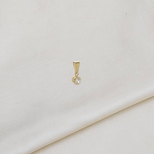 DIJE CIRCONIA MINI REDONDA PEQUEÑA LAM 18K-23169