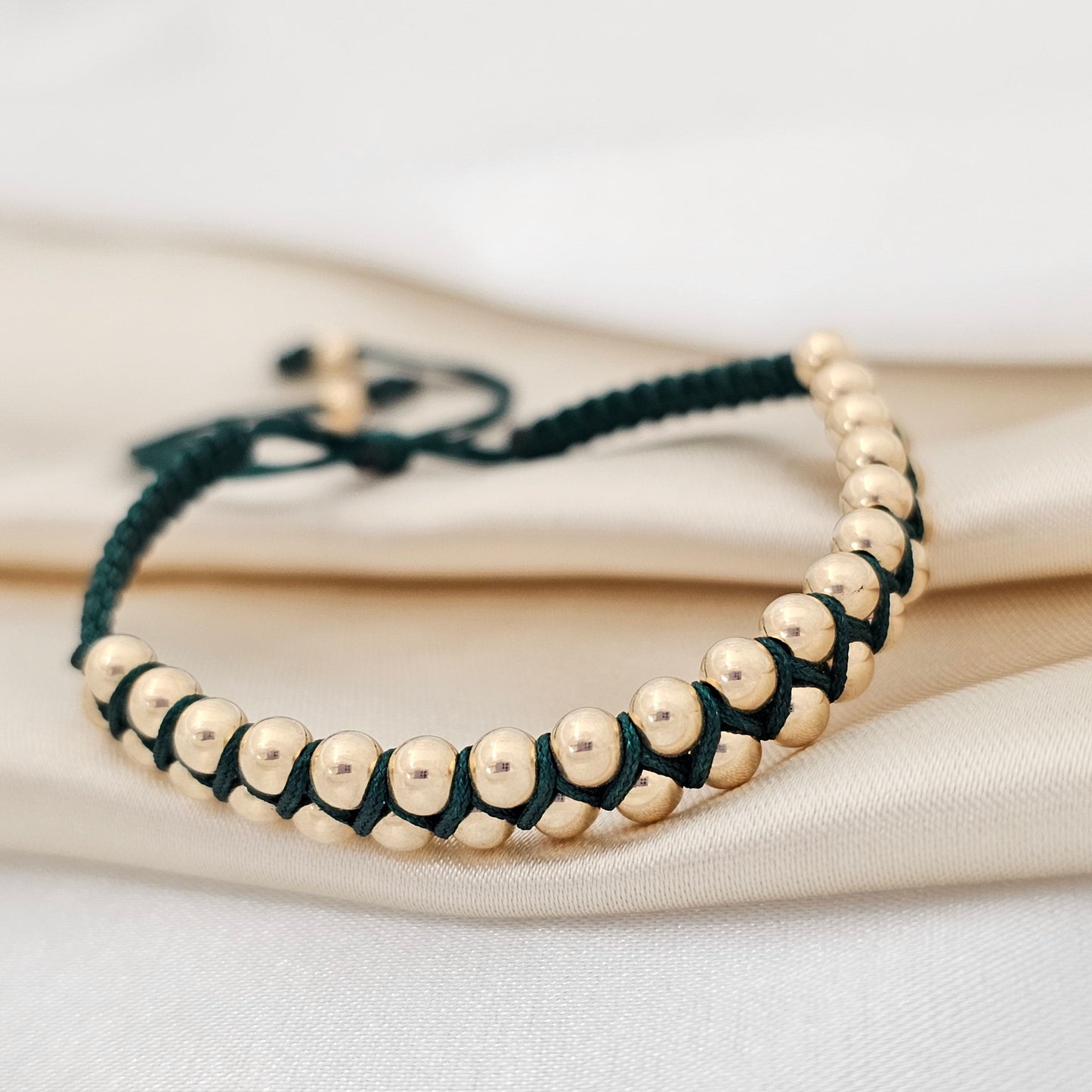 MJ PULSERA MACRAME GOLD #4 MULTIBALIN VERDE MILITAR