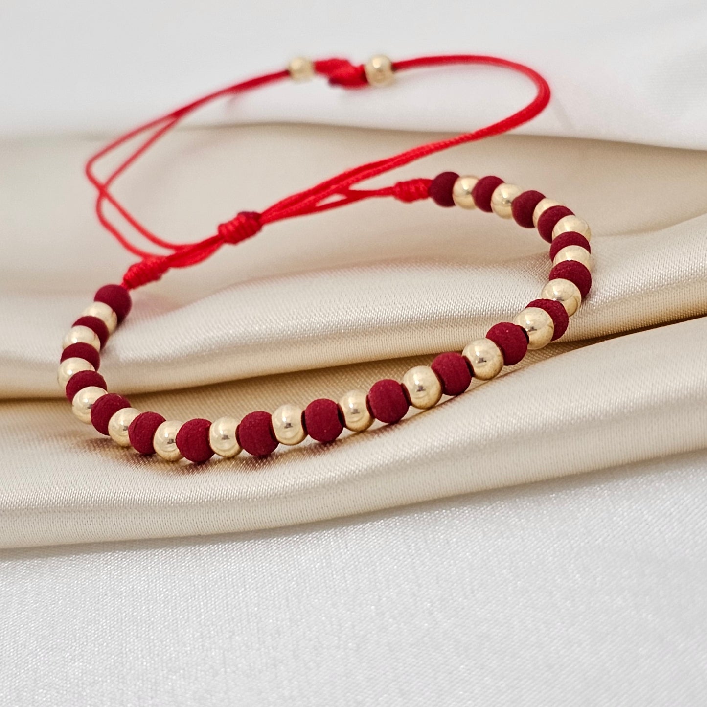 PULSERA GOLD # 4 NEOPRENO LISO # 4 ROJA