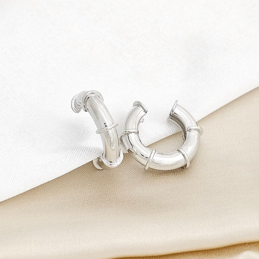 EARCUFF LINEAS PLATEADO RF K1723