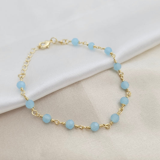 PULSERA BLUE DREAM 16 CMS + EXTENSOR LAM 18K RF B/54071